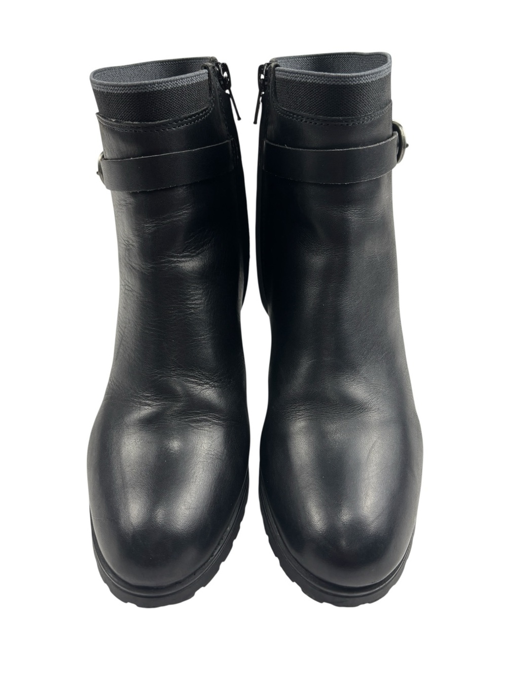 Geox Respira Lise Amphibiox ABX Black Leather Ankle Boots Waterproof Size 38 - Picture 4 of 12